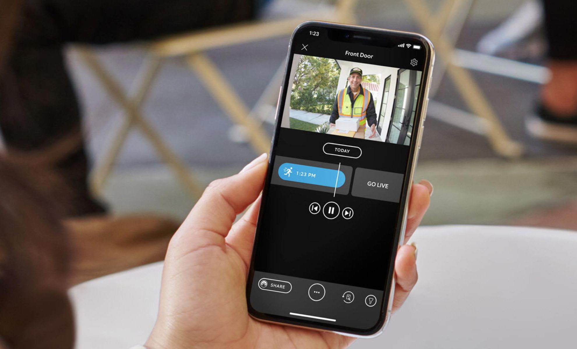 Відтворення записаного відео в додатку Ring.