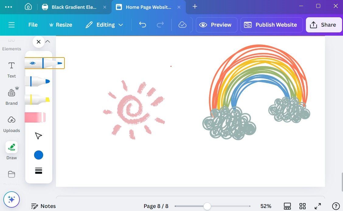 Малюнок у програмі Canva Desktop