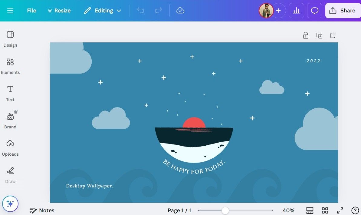 Створення шпалер у програмі Canva Desktop