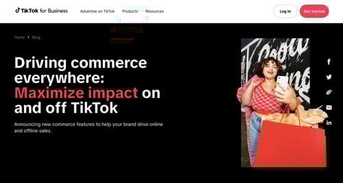 Веб -сторінка Tiktok для бізнесу