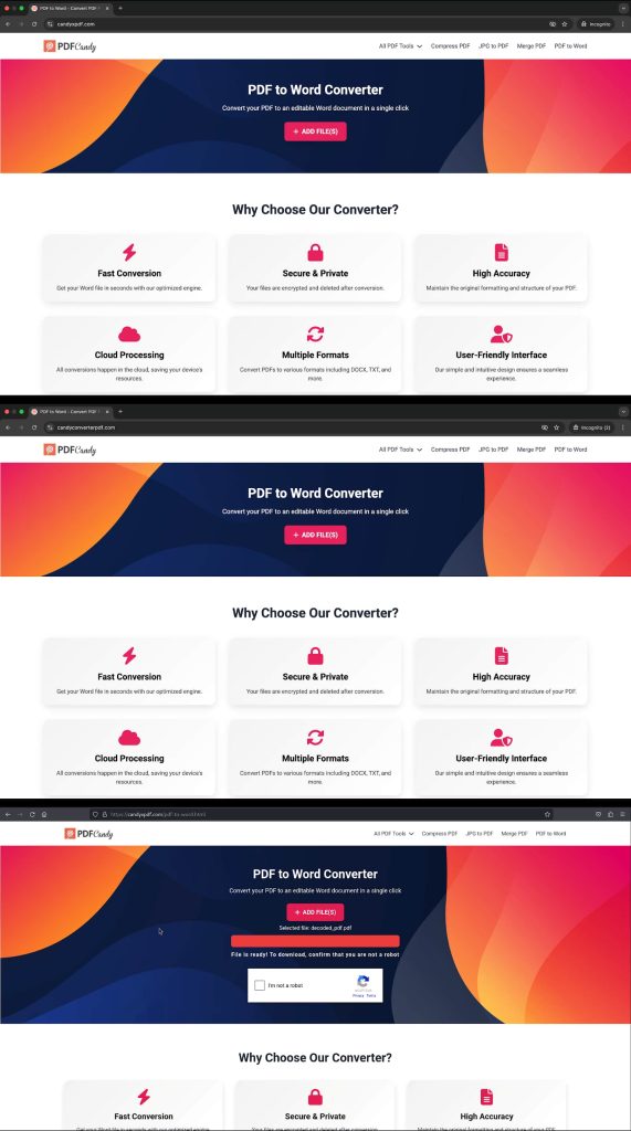 Підроблені веб -сайти PDFCANDY розповсюджуються за допомогою Google Ads