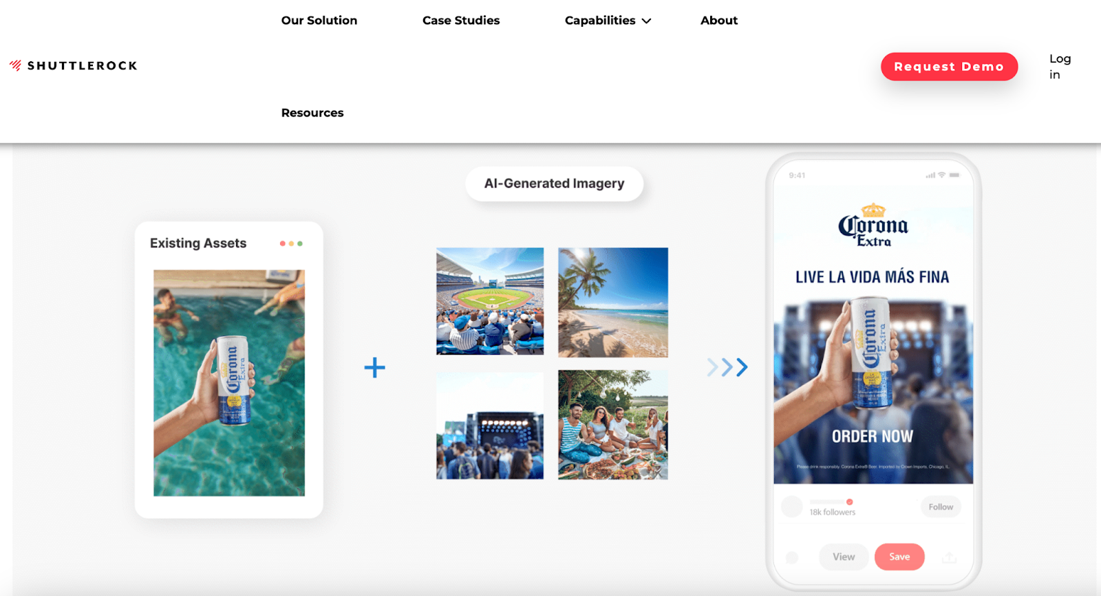 Кампанія Pinterest Corona, що генерується AI.