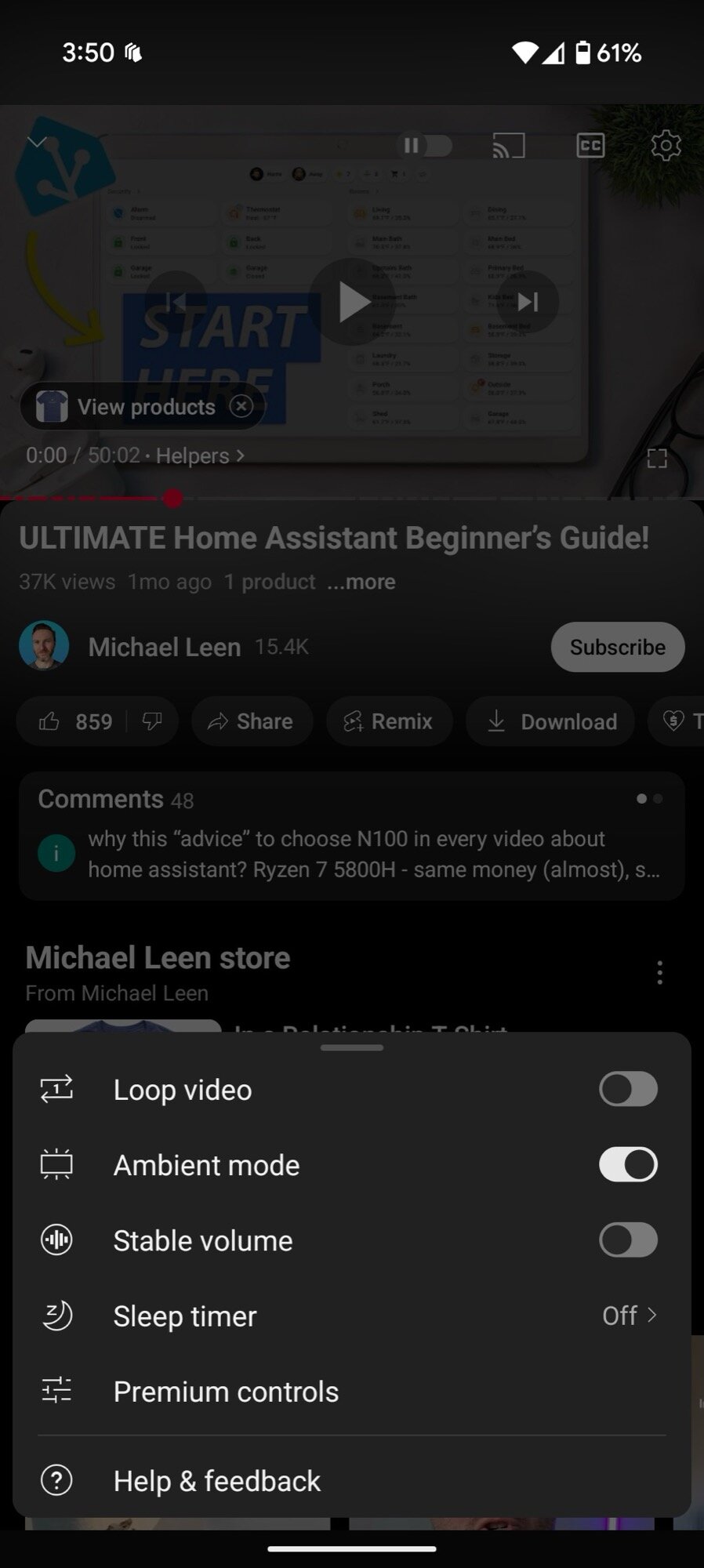 Налаштування керування YouTube Android Premium