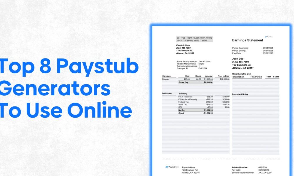 Топ -8 генераторів Paystub для використання в Інтернеті