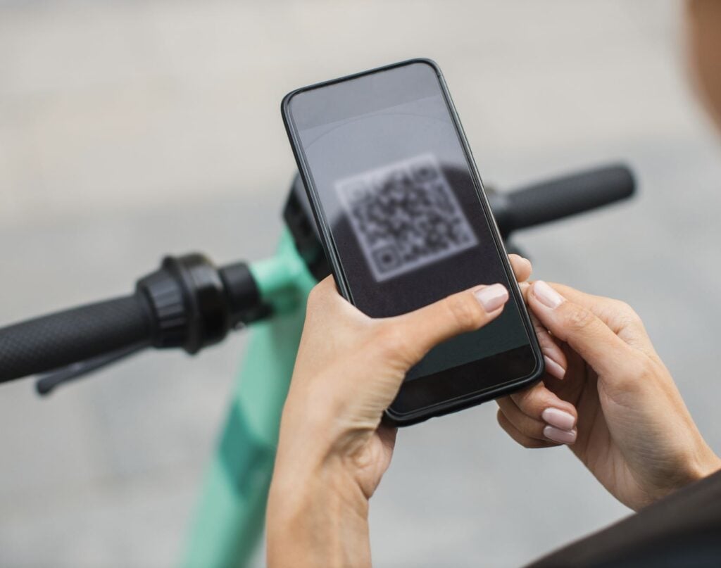 QR -код на велосипеді 
