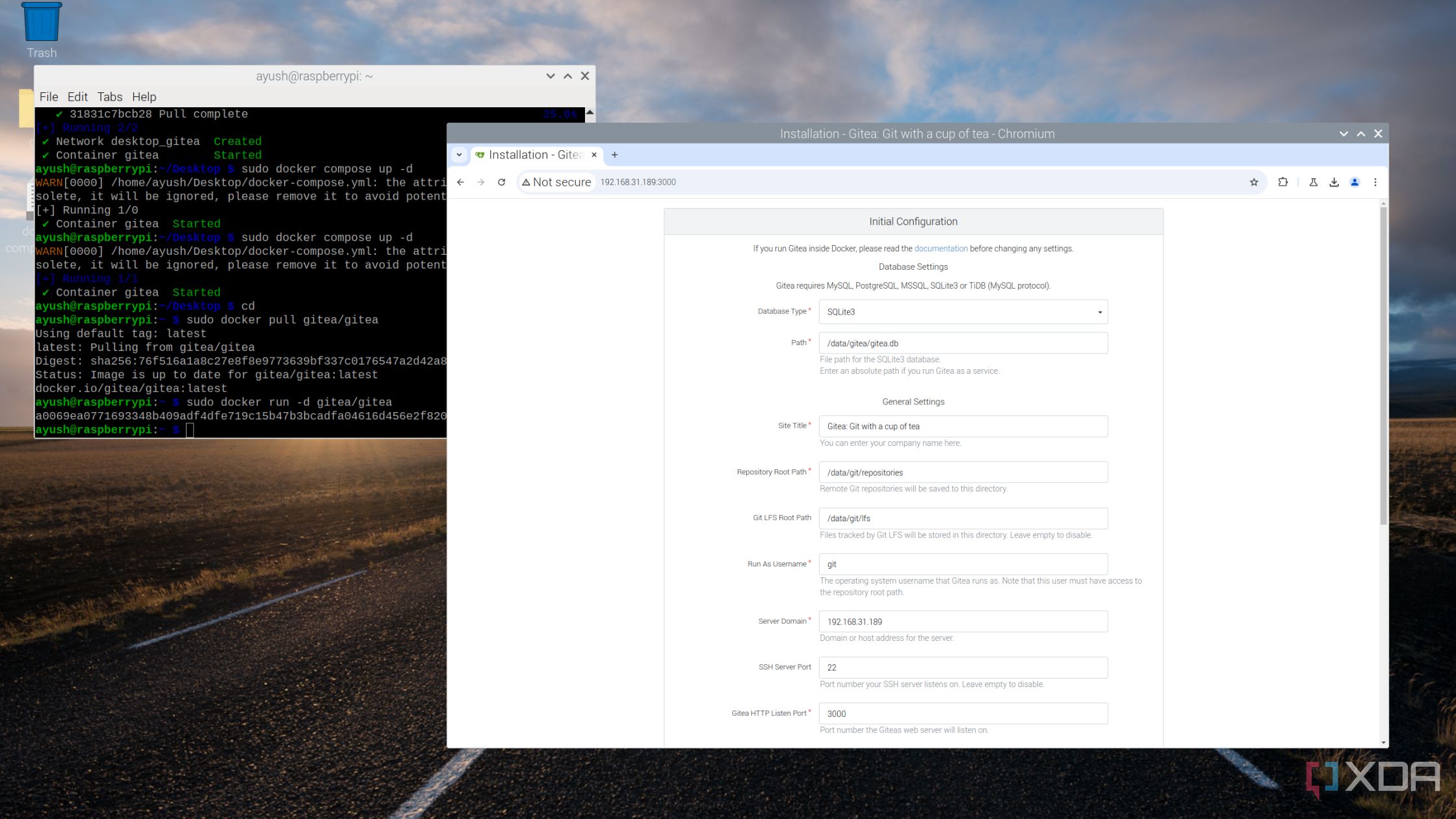 Запуск Gitea на Raspberry Pi