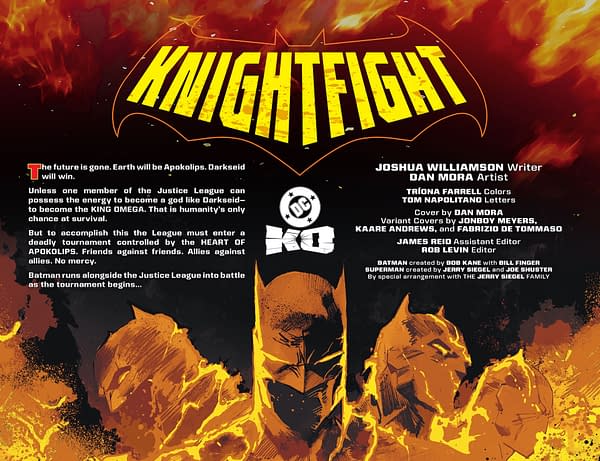 Сторінка попереднього перегляду інтер’єру з DC KO: Knightfight #1