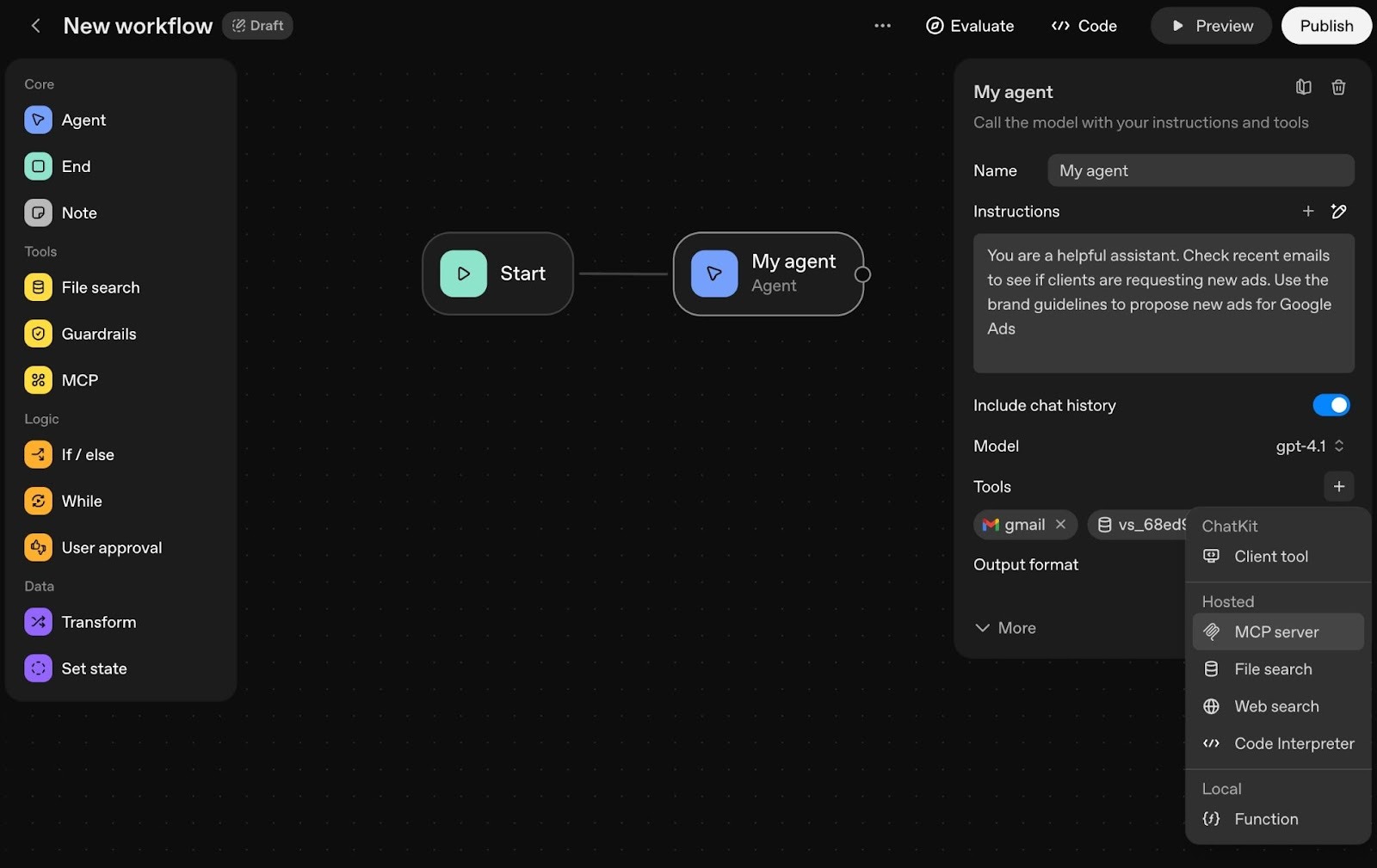 Agent Builder - Мій агент